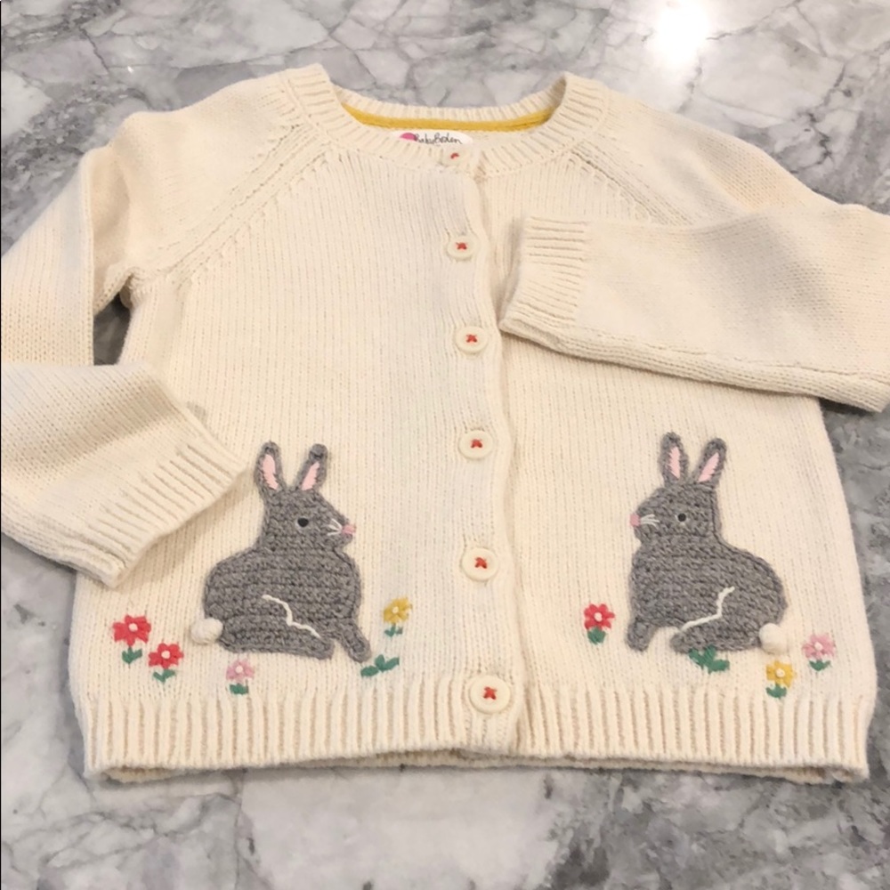 Baby Boden Bunny Sweater 2-3 Y